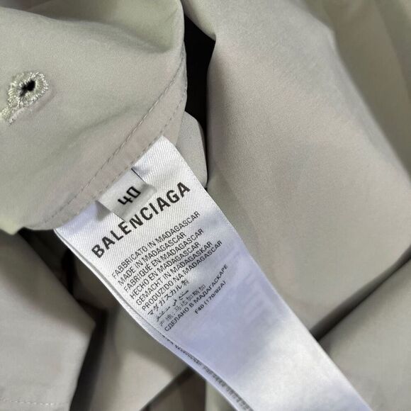 Balenciaga Fitted Wrap Shirt in Light Grey - Picture 15 of 15